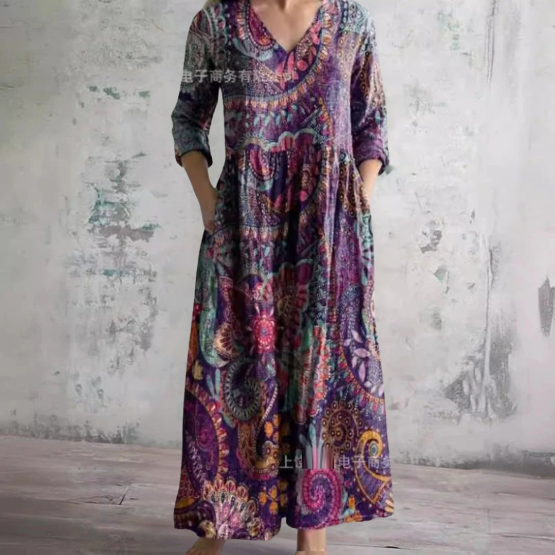 ROWELLA™ - ELEGANT PLEATED MAXI DRESS