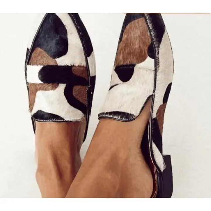 Marie - Orthopedic loafers cow pattern